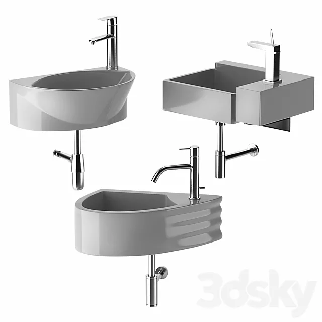 Washbasin set 10 3DSMax File