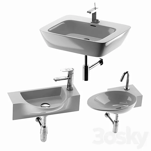 Washbasin set 9 3DS Max Model