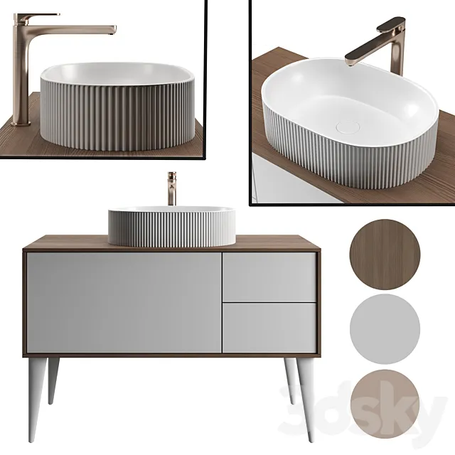 Washbasin VENTO by KERAMA MARAZZI 3ds Max