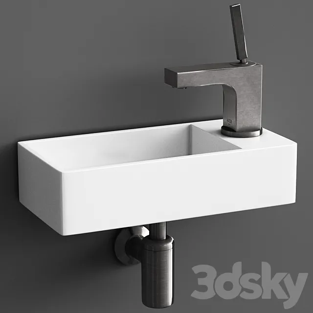 washbasin WeltWasser Aisbach &  faucet Hansgrohe Axor Citterio 3DS Max Model