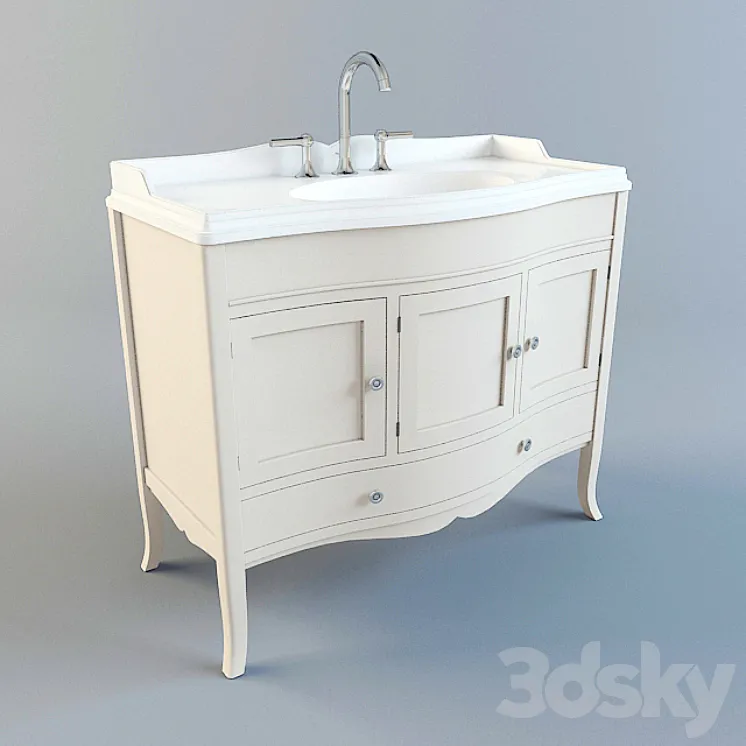 Washbasin with pedestal from SIMAS 3DS Max