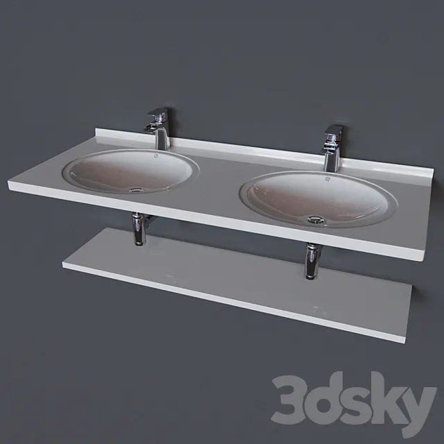 Washbasins Color-Style Prima 140 3ds Max