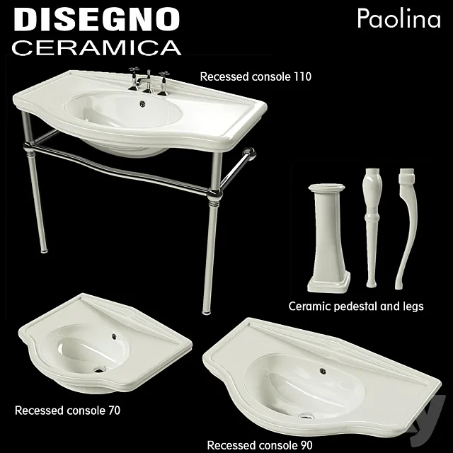 Washbasins_Paolina 3ds Max