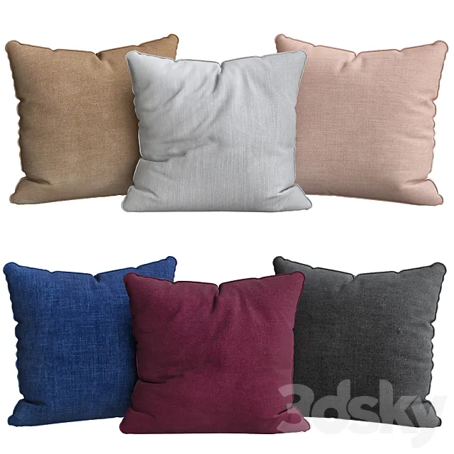 WASHED VELVET PILLOW COVERS 3DS Max Model