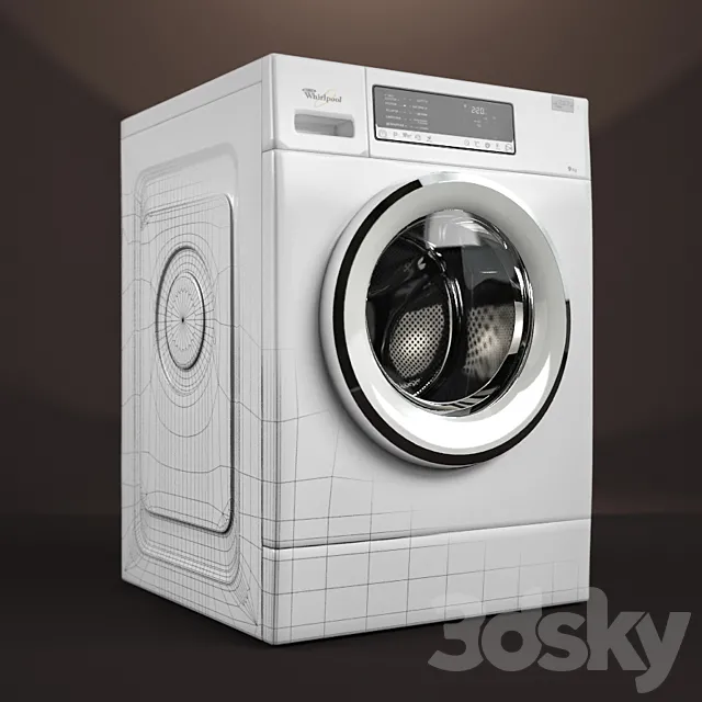 Washer Wirpool 3DS Max Model