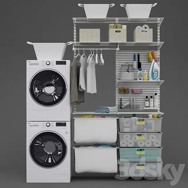 Washing and drying machine LG I Laundry 3DSMax File