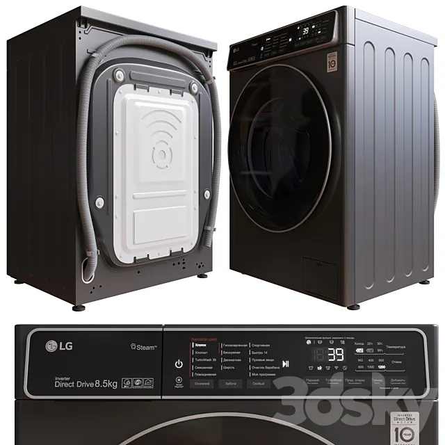 Washing machine AI DD LG F2T9GW9P. 3DSMax File