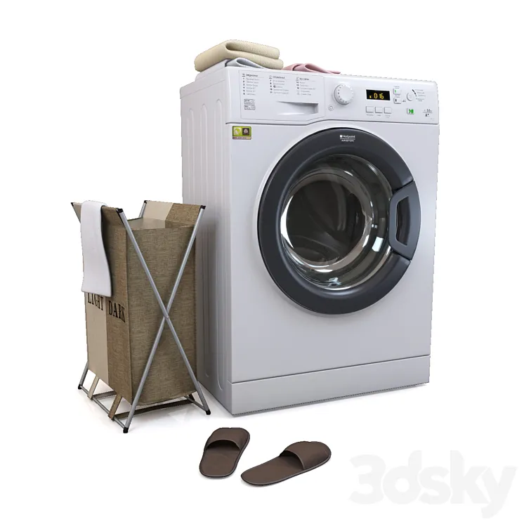 Washing machine Hotpoint-Ariston VMSF 501 B 3DS Max