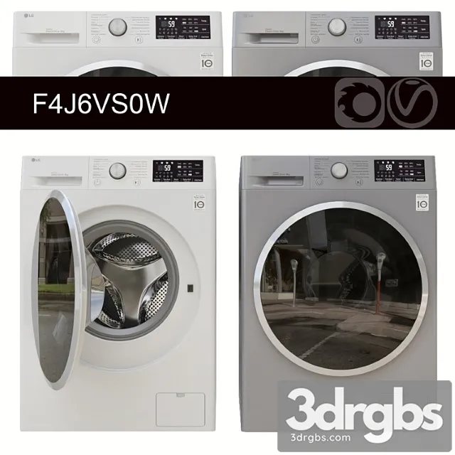 Washing machine lg f4j6vs0w