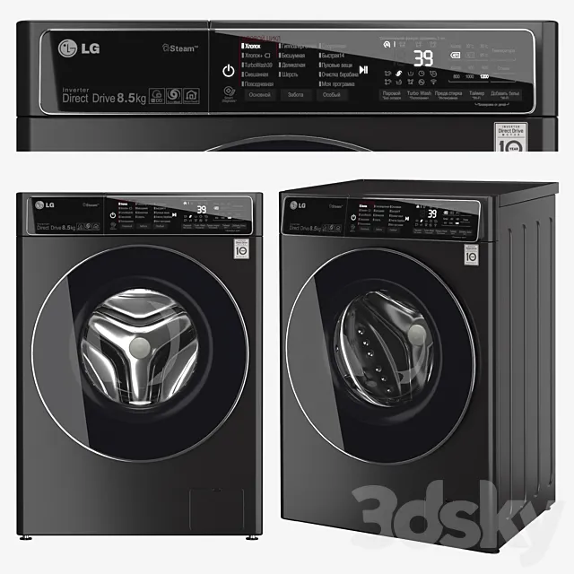 washing machine LG_AIDD_F2T9GW9P 3ds Max