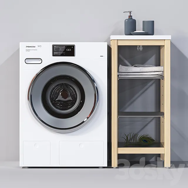 Washing machine Miele WMV960WPS 3ds Max