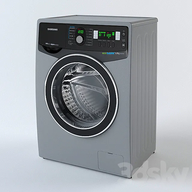 Washing Machine Samsung WF1602XQR 3DSMax File