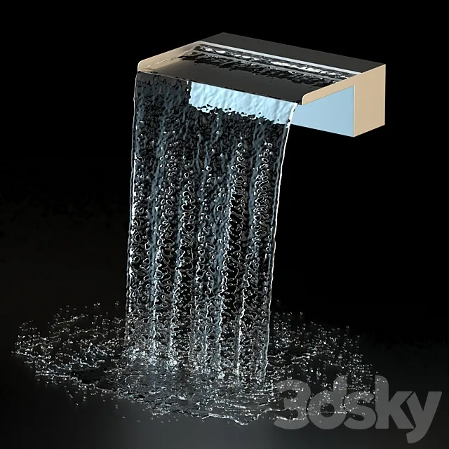 Wasserfall edelstahl 3ds Max