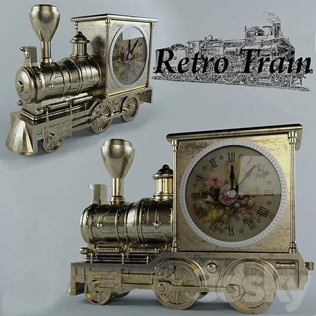 Watch Retro Train 3DS Max Model