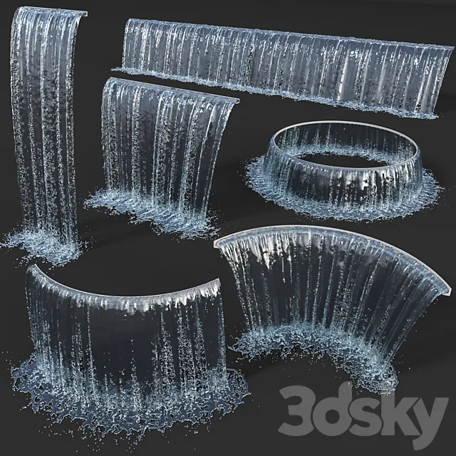 Water Collection 5 3DSMax File