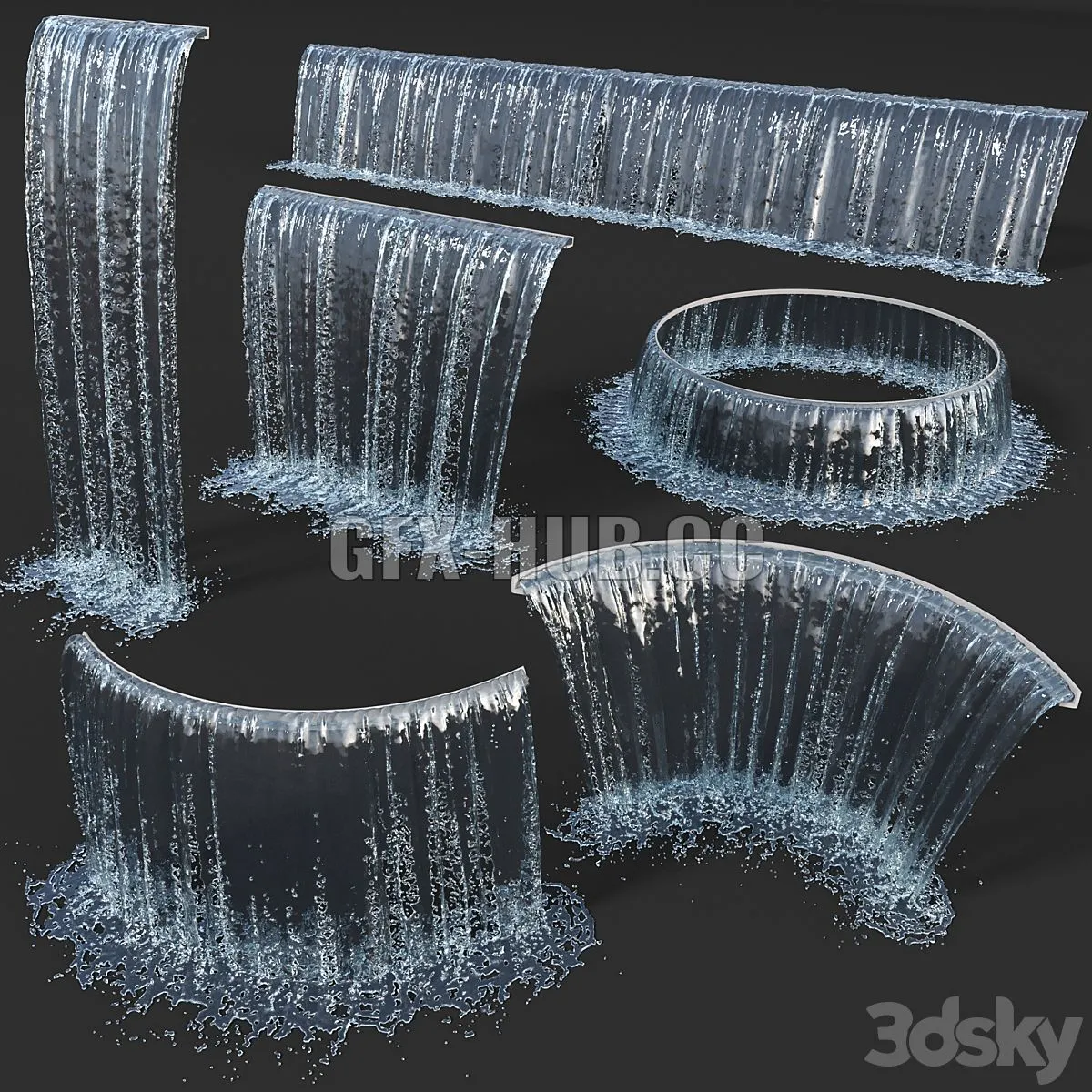 Water Collection 5 3dsMax Model