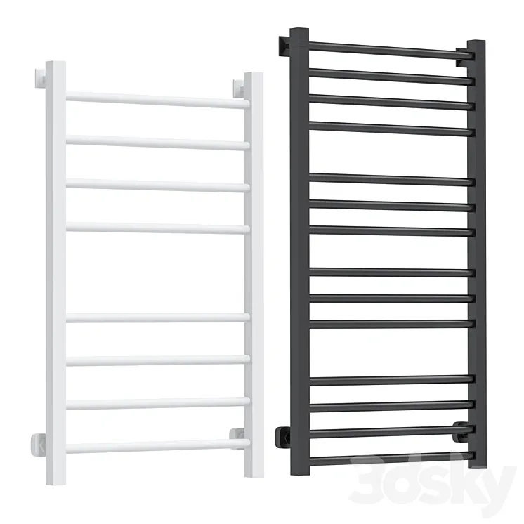 Water heated towel rail Dvin S Plaza 80\/50 white 3DS Max
