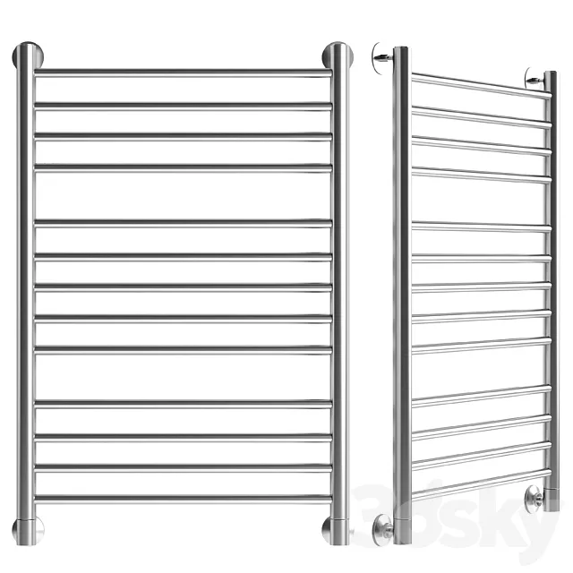 Water heated towel rail EWRIKA Safo B 80×50 chrome 3ds Max