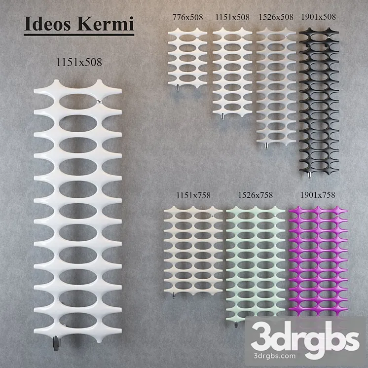 Water Heated Towel Rail Ideos Kermi 3dsmax Download