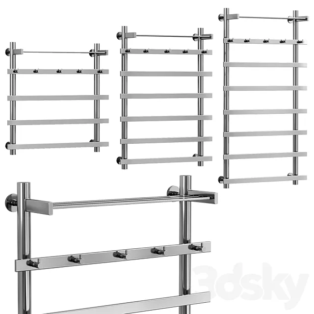 Water heated towel rail Secado Pontida 3ds Max