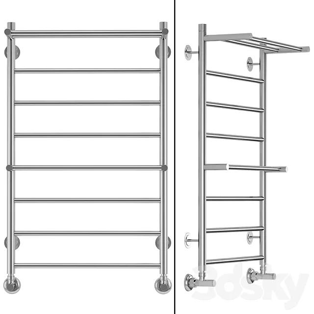 Water heated towel rail Terminus Ancona 80×55 (Ancona P8 500826) chrome 3ds Max