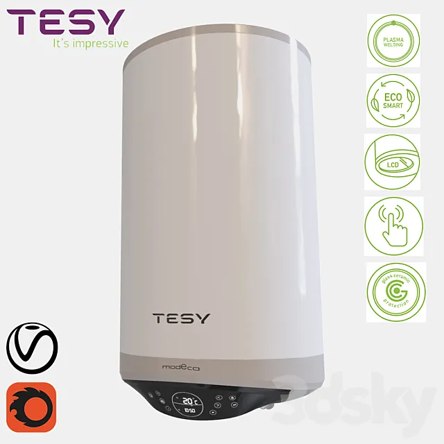 Water heater TESY Modeco CLOUD 3ds Max