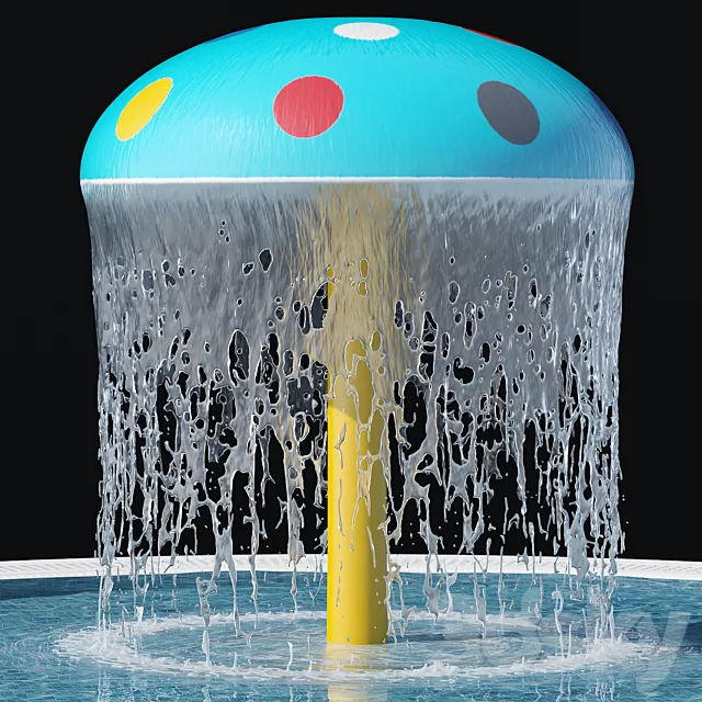 Water park mushroom 3ds Max