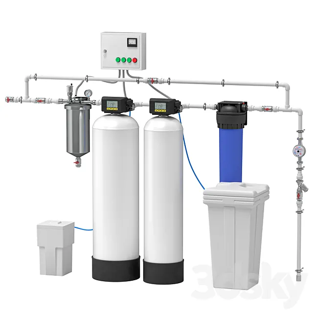 Water purification system 3DS Max Model