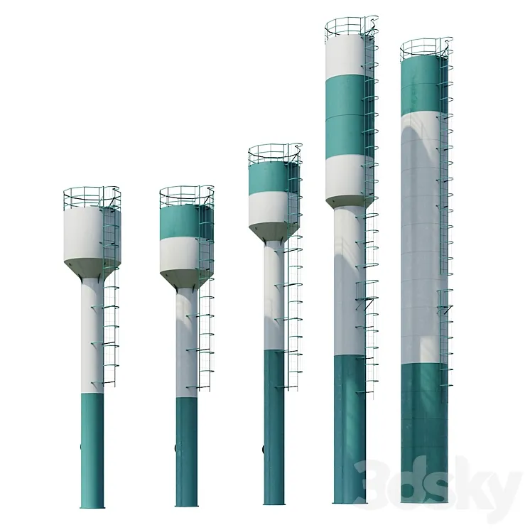 Water tower Rozhnovsky 3DS Max