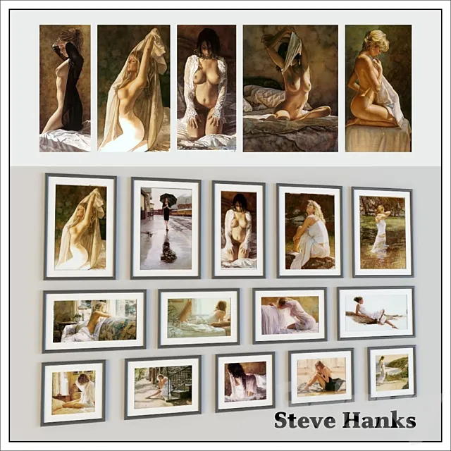 Watercolors Steve Hanks (19 pcs.) 3ds Max