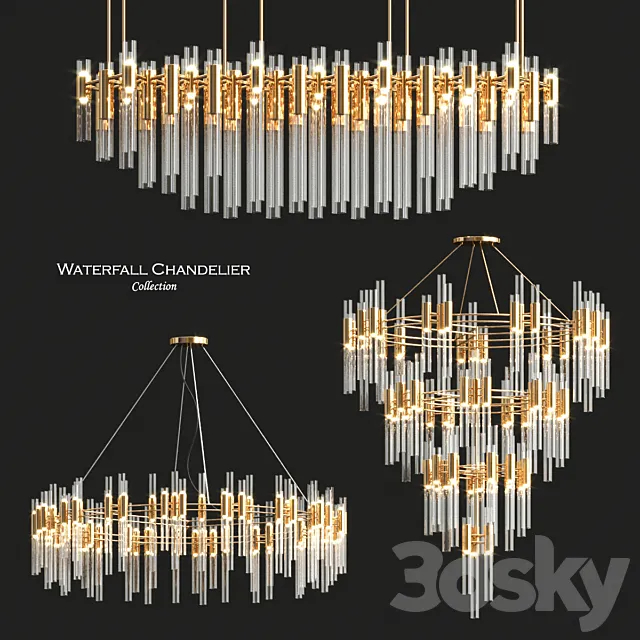 Waterfall Chandelier Collection by Luxxu 3ds Max