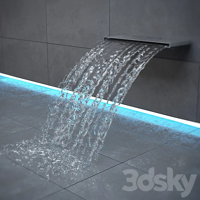 Waterfall for swimming pools 3DSMax File