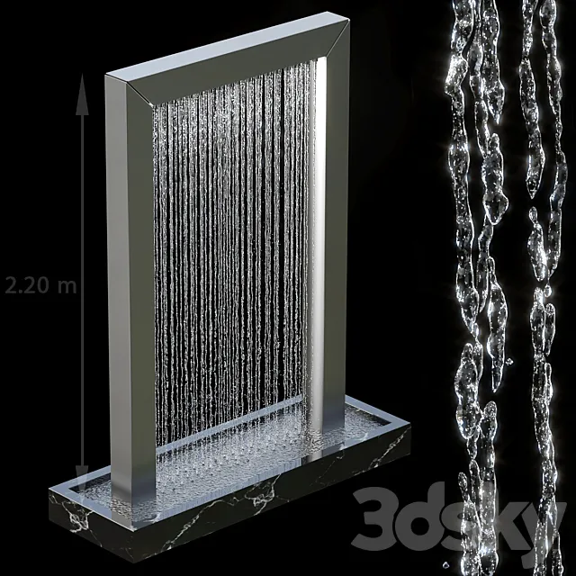 Waterfall fountains 004 3DS Max Model