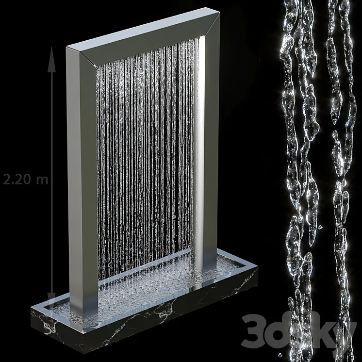 Waterfall fountains 004 3DS Max