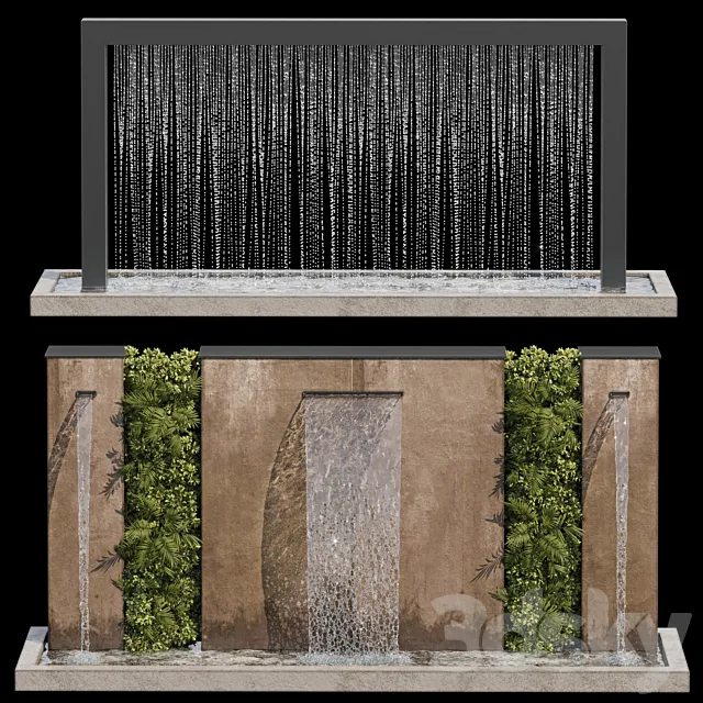 Waterfall fountains cascade 05 3DSMax File
