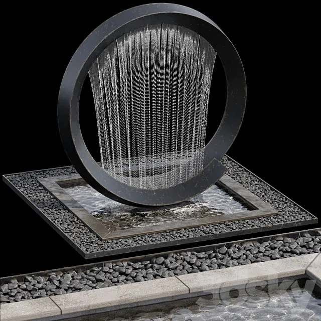 Waterfall fountains cascade 13 3ds Max