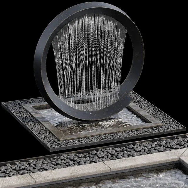 Waterfall fountains cascade 13 3dsMax Model