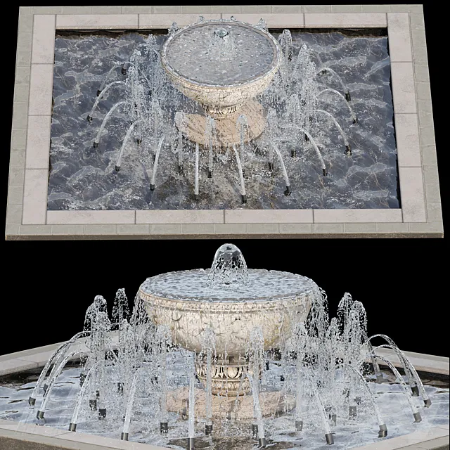 Waterfall fountains cascade 25 3ds Max