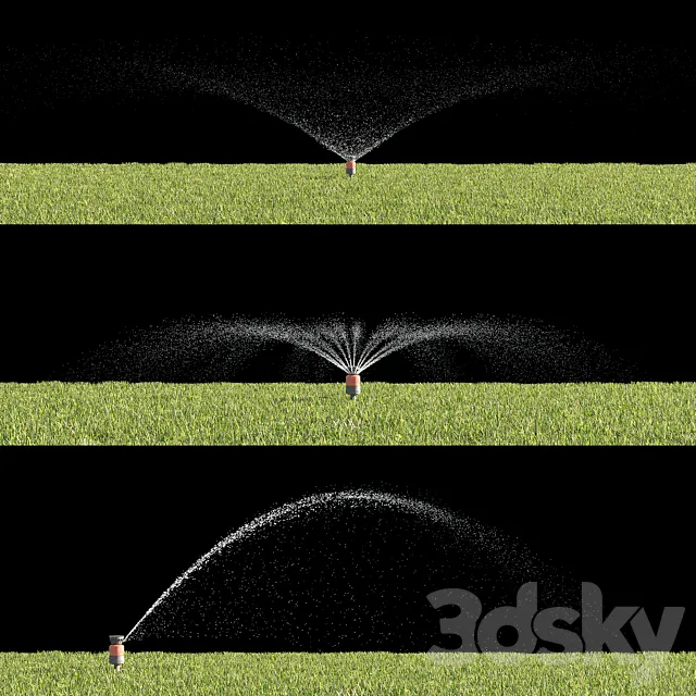 watering the lawn 3DS Max Model