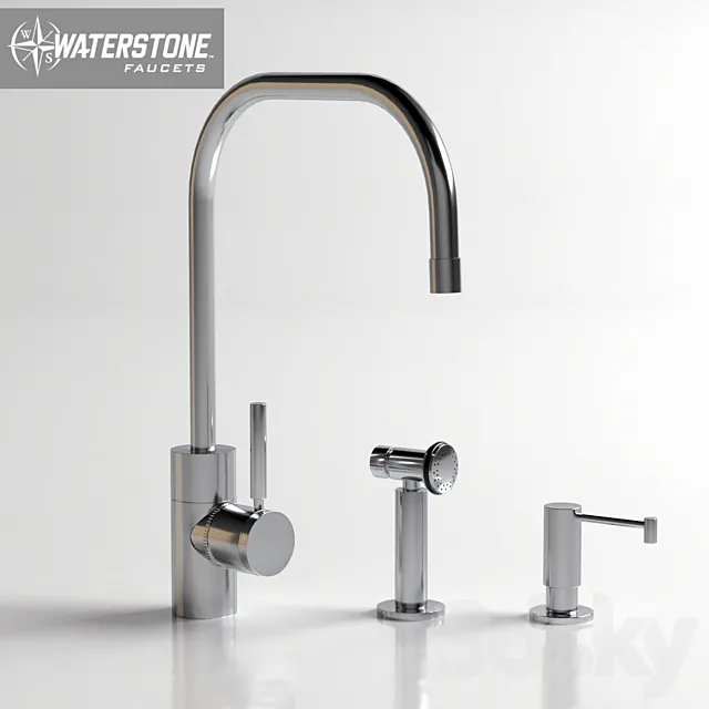 Waterstone Fulton Kitchen Faucet Model # 3825-2 3DS Max Model