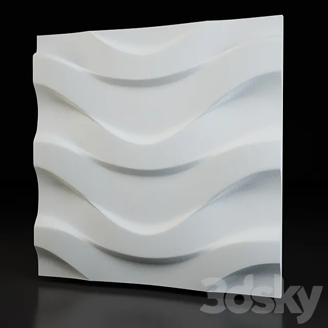 Wave – 3D panel 3DS Max Model