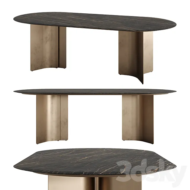 WAVE Oval Table by Marelli 3DS Max Model