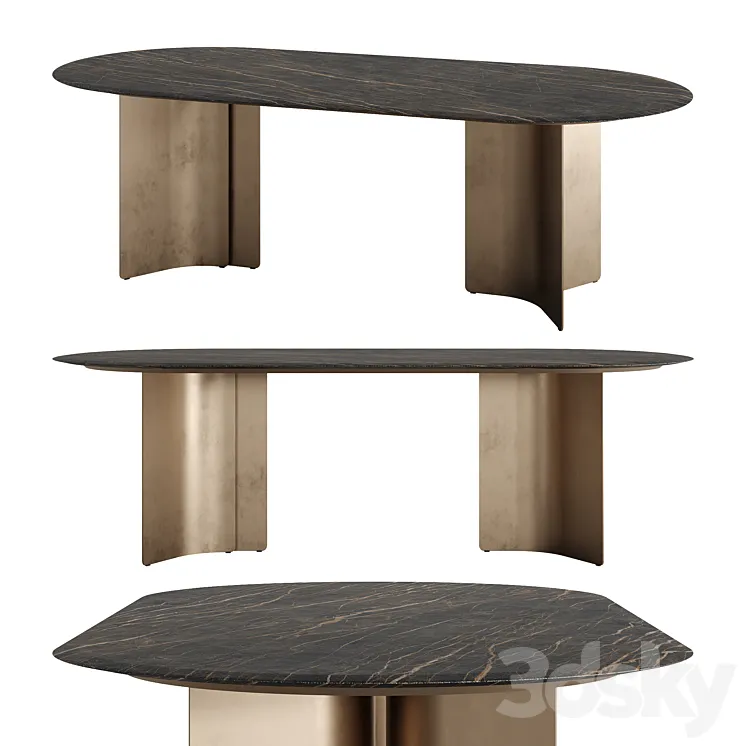 WAVE Oval Table by Marelli 3DS Max Model