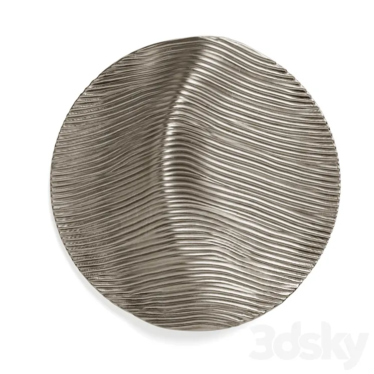 Waves variation  Round wall panel 3DS Max
