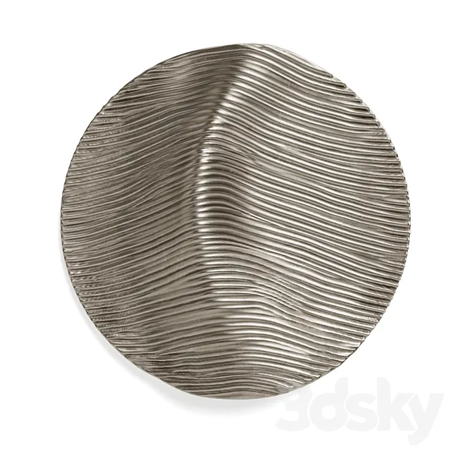 Waves variation  Round wall panel 3DSMax File