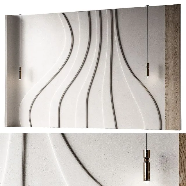 Wavy wall panels 4 3dsMax Model