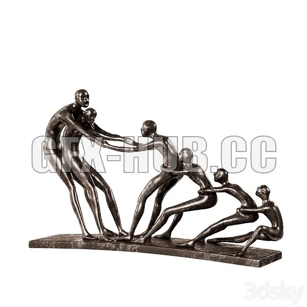 WAYFAIR Bronze Statuette War Human 3dsMax Model