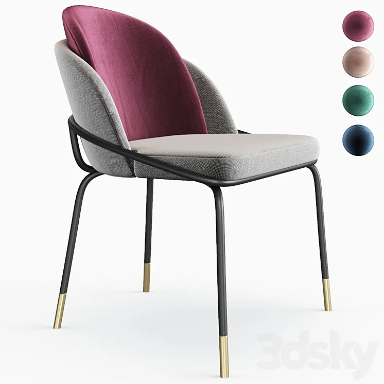 Wayfair Colello Velvet Upholstered Arm Chair by Mercer41 3DS Max Model