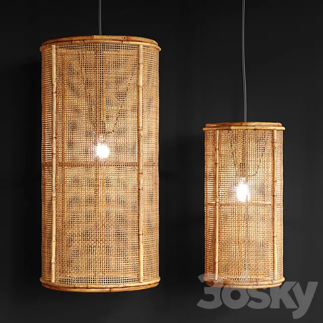 Webbed Rattan Shade Terrain 3ds Max