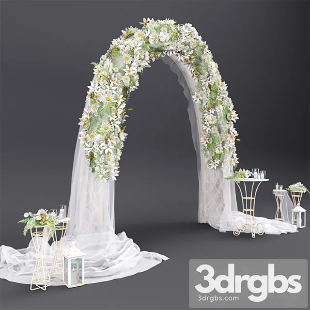 Wedding arch with flowers 3dsmax Download